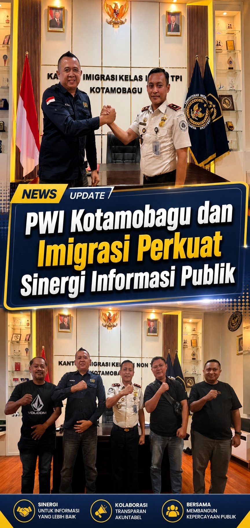 Imigrasi Dan PWI Kotamobagu Perkuat Sinergi Informasi Publik