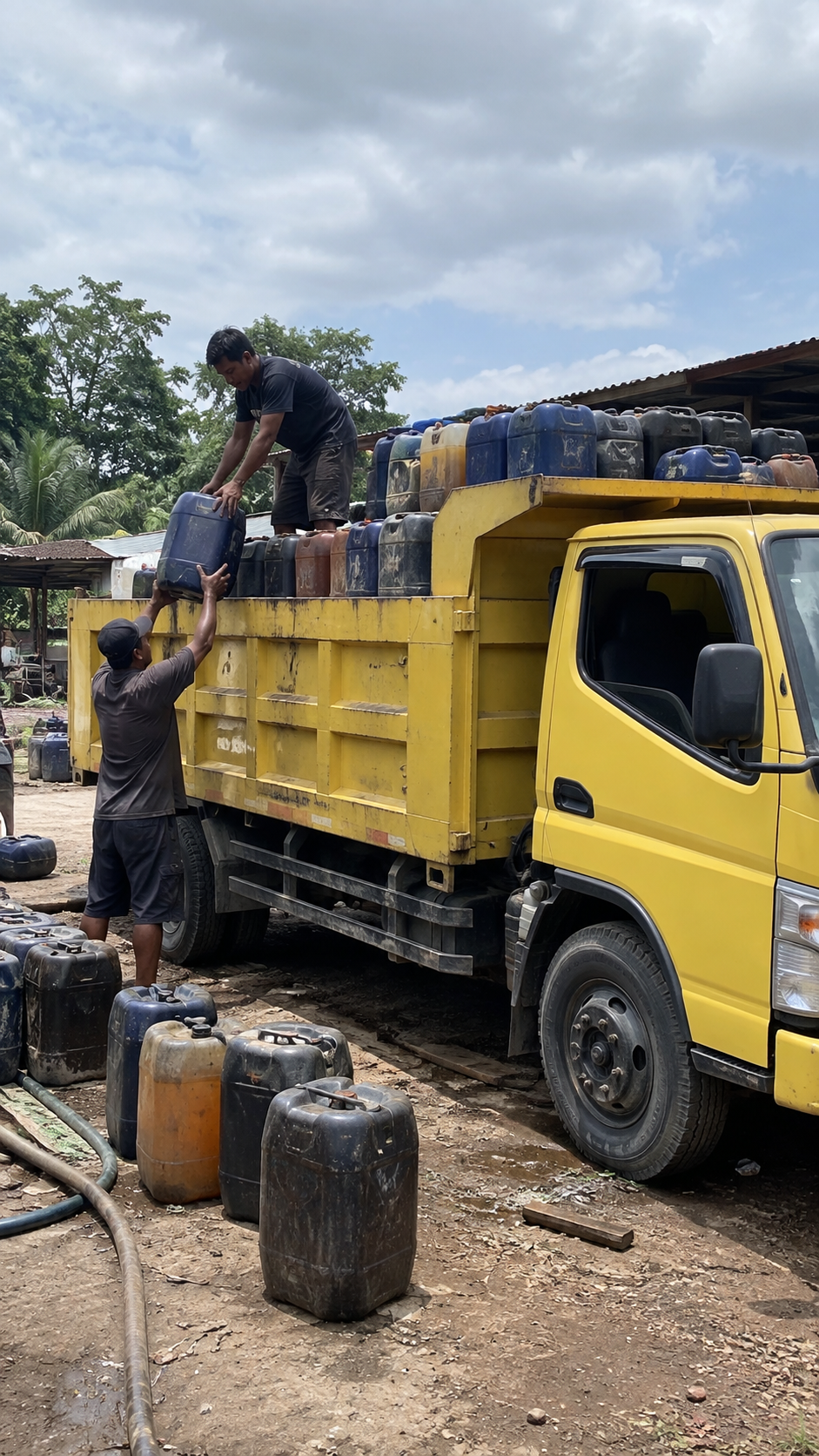 Dumtruck Warna Kuning Muat Solar Ilegal Jadi Sorotan Publik, Sampai Saat Ini Masih Misterius
